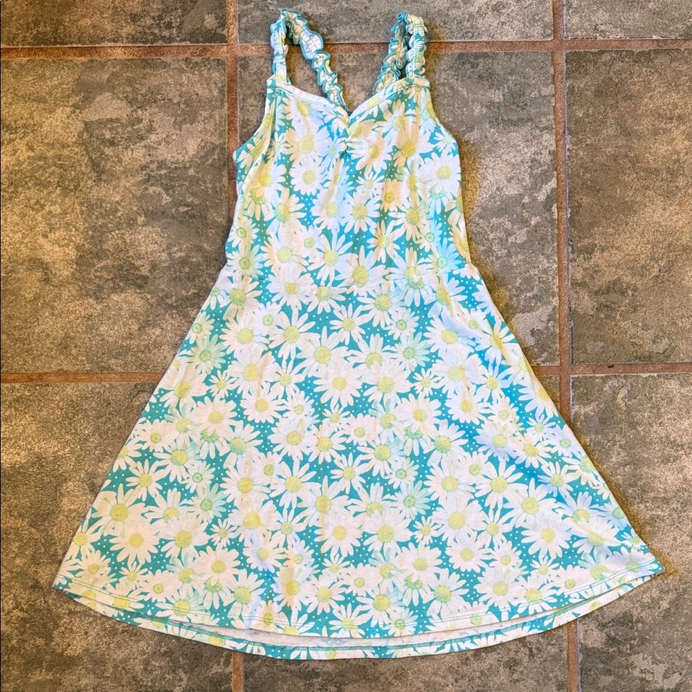 SO Blue and Yellow Floral Dress